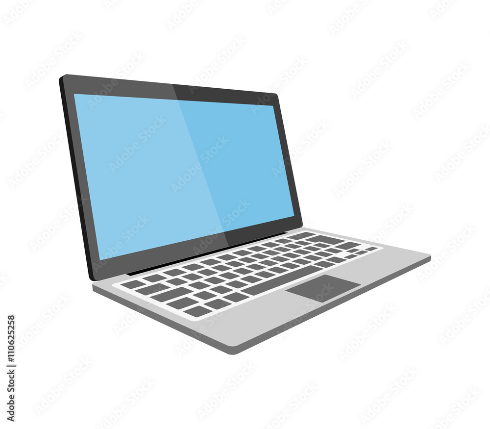 Laptop flat illustration Laptop flat illustration