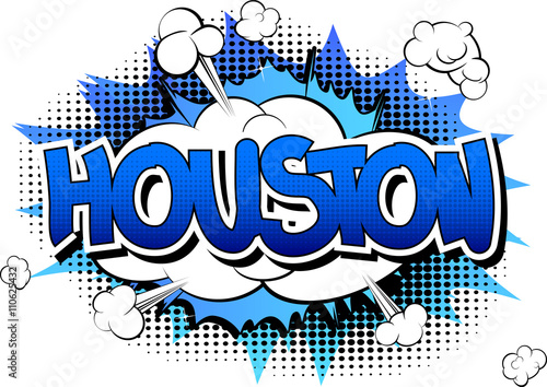 Houston - Comic book style word.