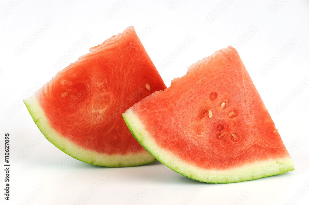 sliced watermelon isolated on white background sliced watermelon isolated on white background