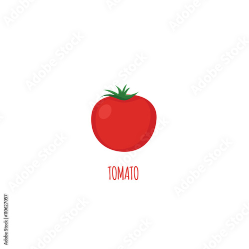 Tomato isolated single simple cartoon illustration