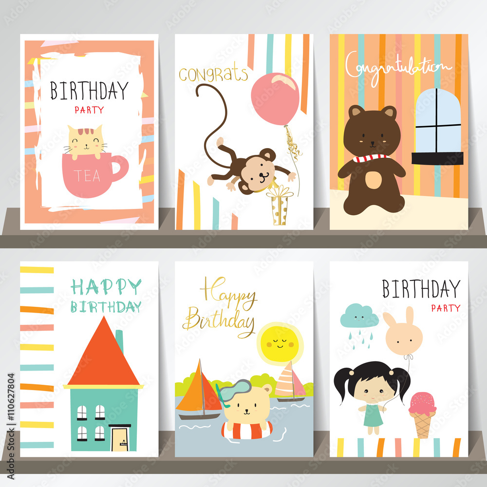 Fototapeta premium Light green orange collection for banners, Flyers, Placards with