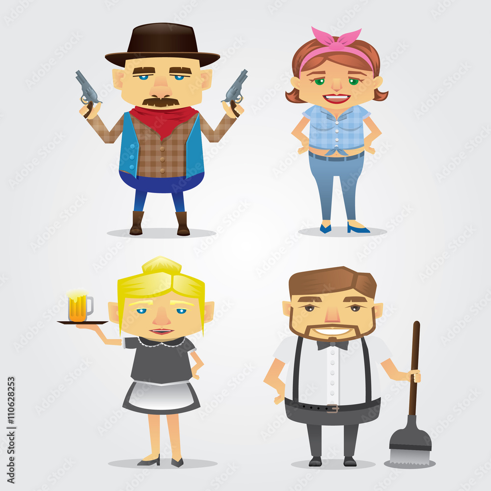 Cartoon vector characters