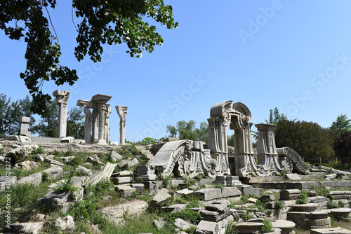 The ruins in Old Summer Palace in Beijing. photo