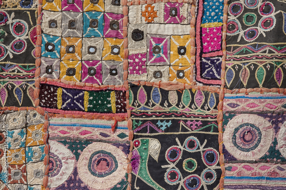 Indian patchwork carpet in Rajasthan, Asia Indian patchwork carpet in Rajasthan, Asia