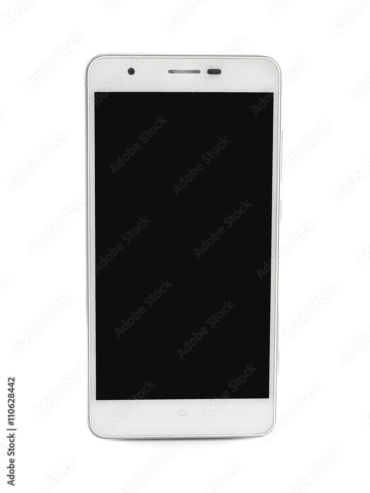 smartphone and empty touch screen on white background smartphone and empty touch screen on white background