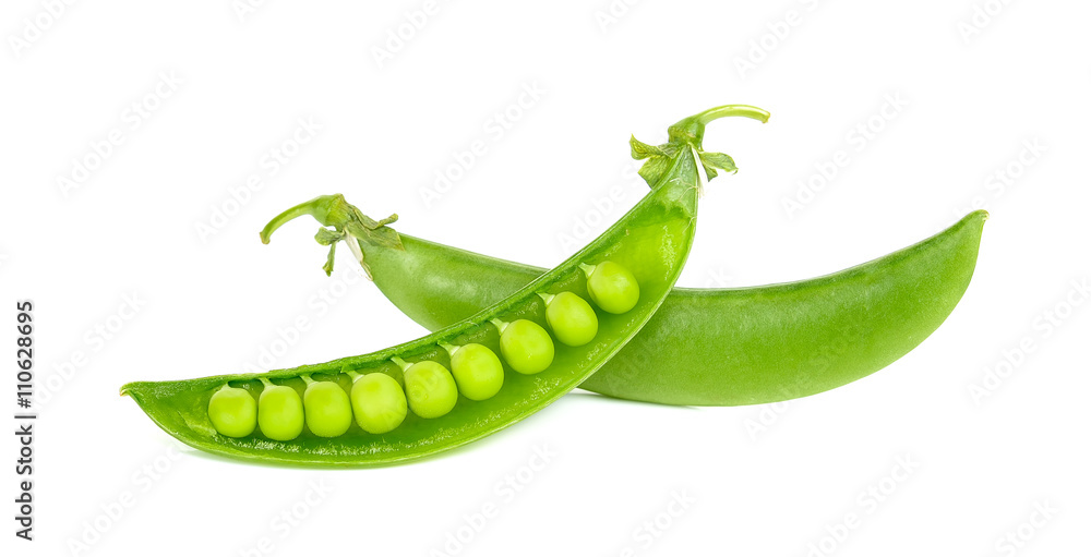 Fresh green peas isolated on the white Fresh green peas isolated on the white