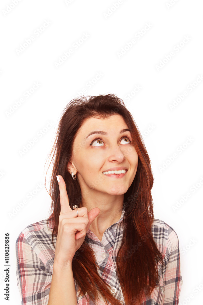 Beautiful woman search for solutions to problems. The concept of Beautiful woman search for solutions to problems. The concept of