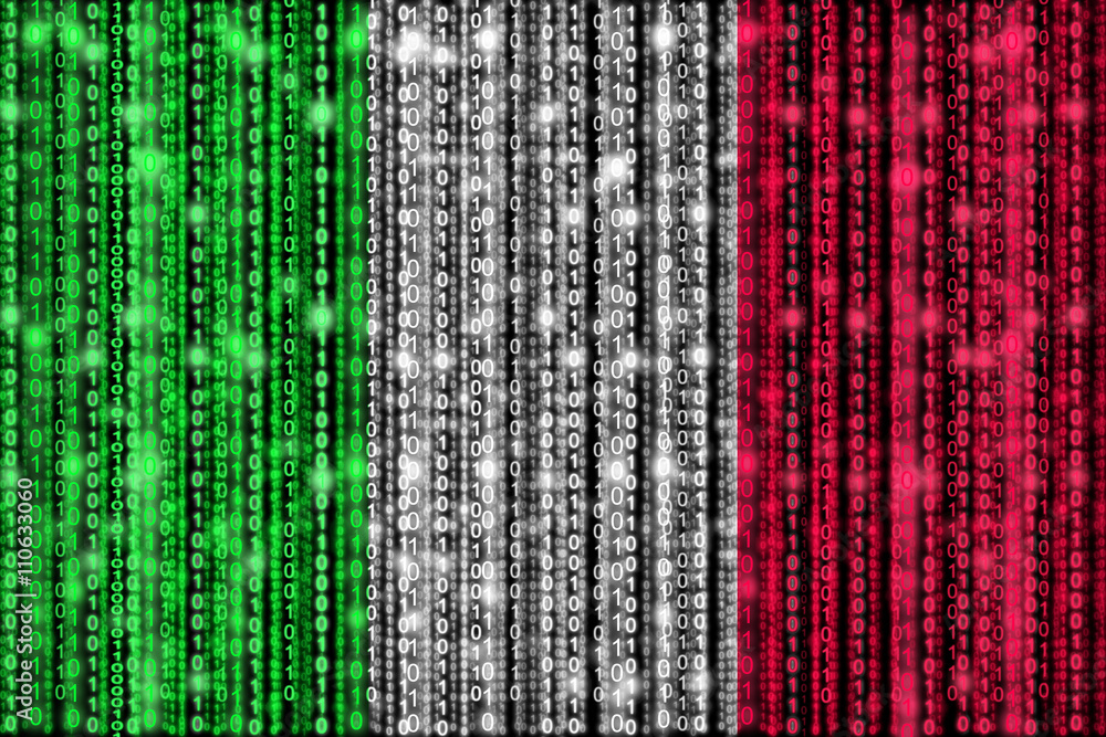 Digital Italian flag Digital Italian flag