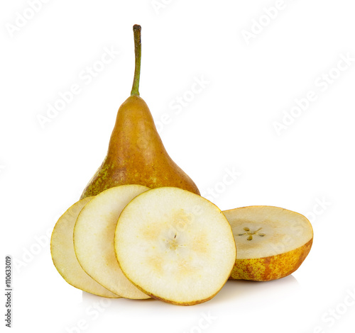 Brown pear isolated on a white background