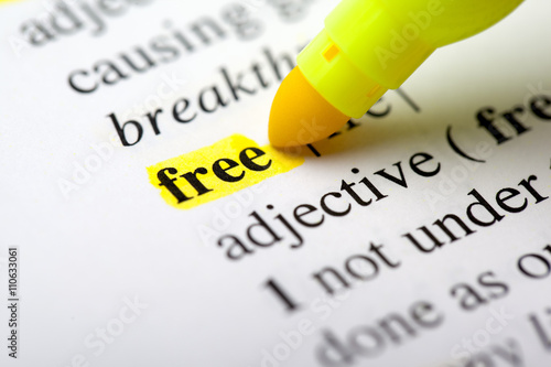 highlighting the word free.