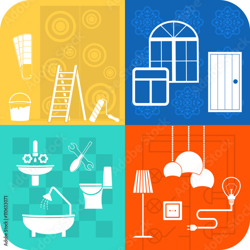 logo home remodel, plumbing, finishing works, electrical networks
