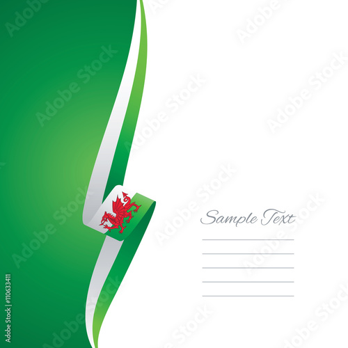 Wales left side brochure cover vector