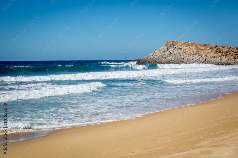Baja California, Mexico - January 25th 2014 - Early day in Todos Santos beach in Baja California, Mexico