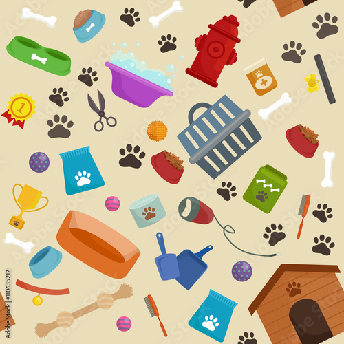 Pet shop, dog goods and supplies, store products for care