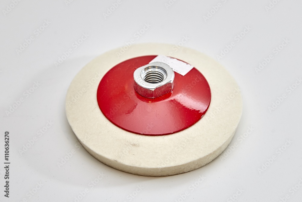 Polishing wheels on white background Polishing wheels on white background