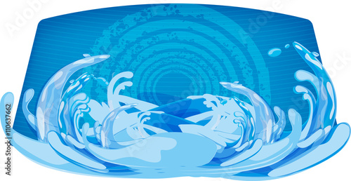 splashes of juice over color background