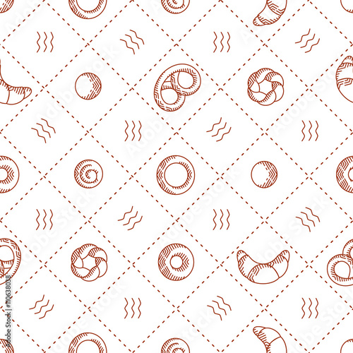 bakery products  seamless pattern. vector illustration