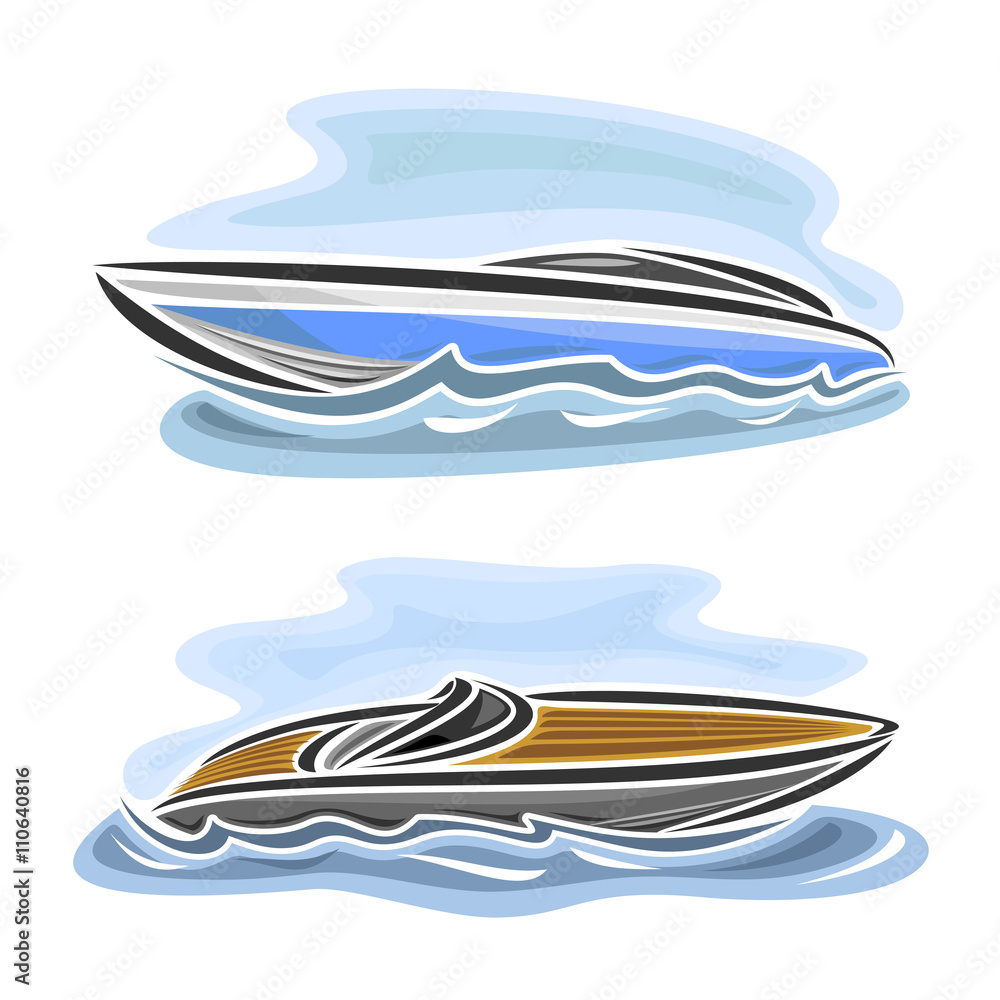 Luxury Yacht Stock Illustration - Download Image Now - Speedboat, Drawing -  Art Product, Racing Boat - iStock