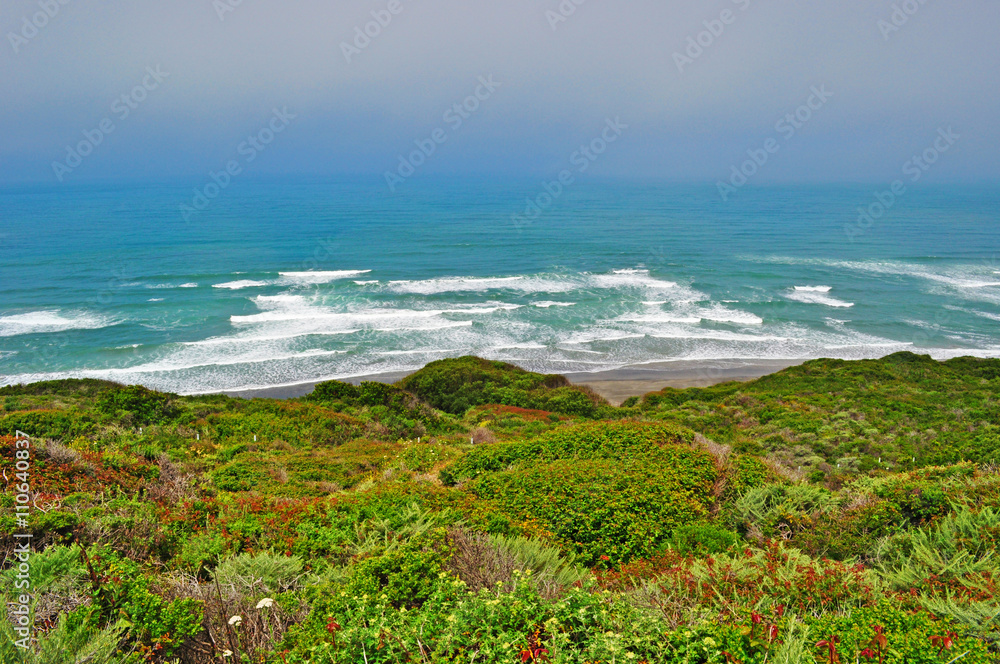 California, Usa: l'Oceano Pacifico, la nebbia, vista panoramica a Big Sur, la famosa regione della Costa centrale, una delle mete turistiche più popolari in California California, Usa: l'Oceano Pacifico, la nebbia, vista panoramica a Big Sur, la famosa regione della Costa centrale, una delle mete turistiche più popolari in California