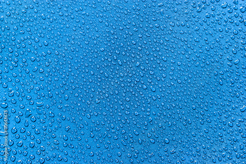 Blue water drops texture