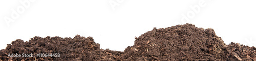 Soils for plants. isolated on white background