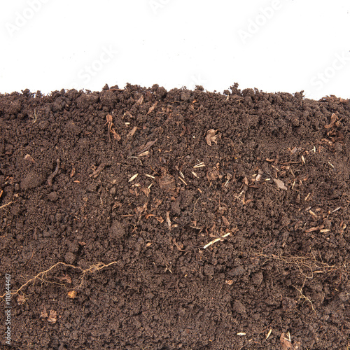 Soils for plants. isolated on white background