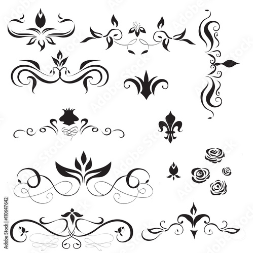 A set of vintage design elements - vector