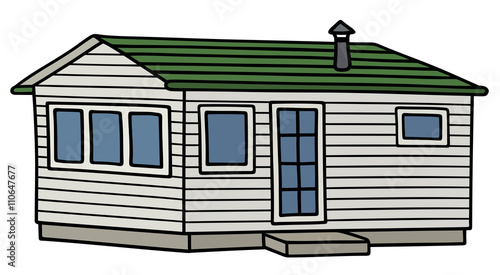 Funny mobilhome / Hand drawing, vector illustration