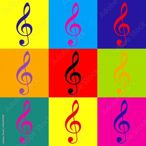 Music violin clef sign