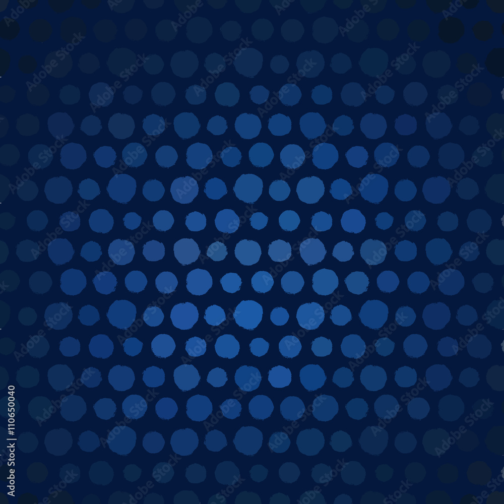 Seamless pattern with painted polka dot texture