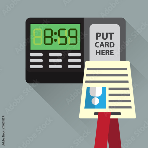 Work time stamp machine