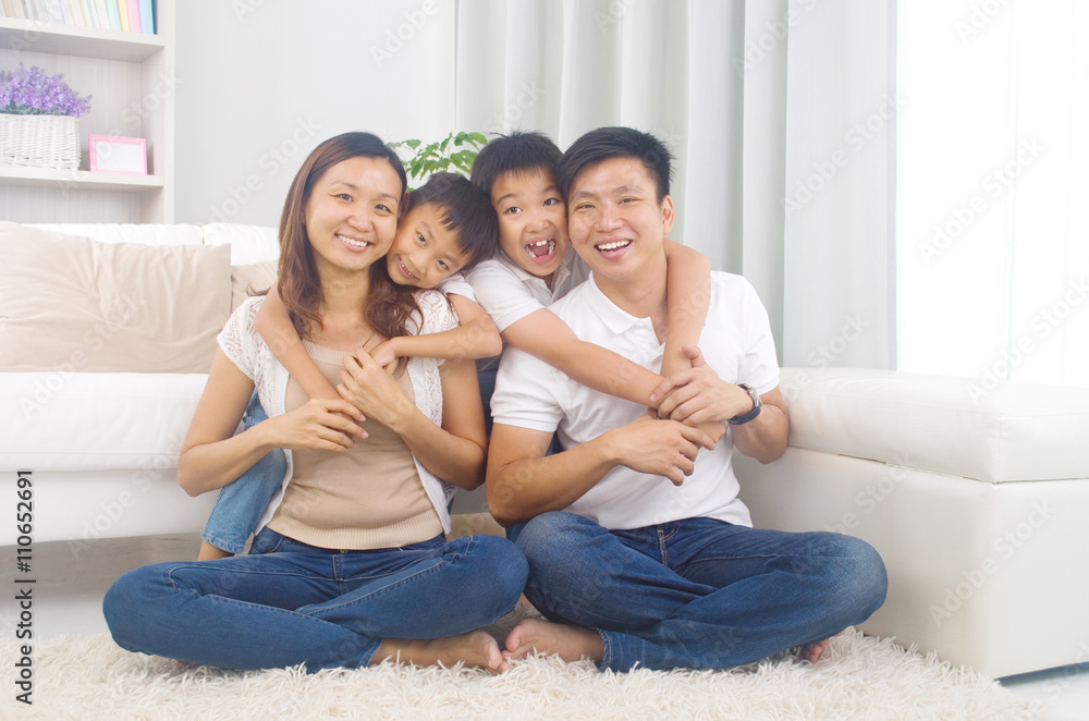 asian mixed race family