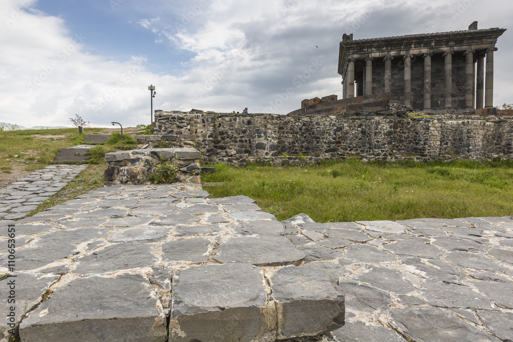 Ancient Garni pagan Temple, the hellenistic temple in Armenia