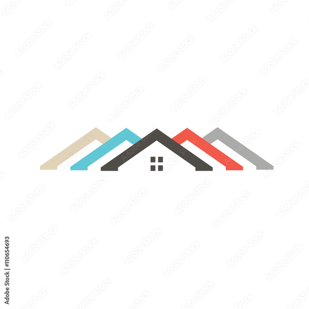 Diversity Houses logo. Vector graphic illustration Diversity Houses logo. Vector graphic illustration