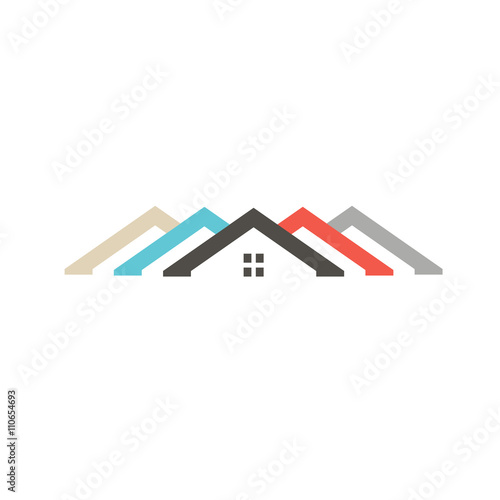 Diversity Houses logo. Vector graphic illustration