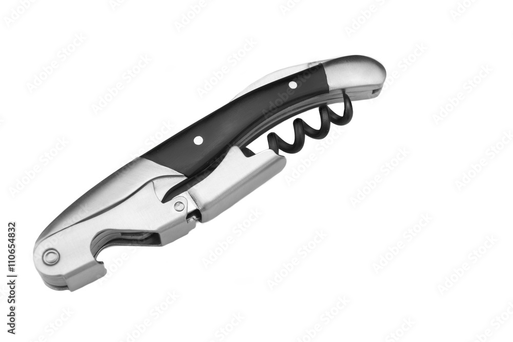 Waiter Or Sommelier Professional Multifunction Knife Isolated O Waiter Or Sommelier Professional Multifunction Knife Isolated O