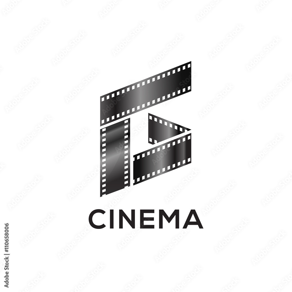 Abstract letter G logo for negative videotape film production