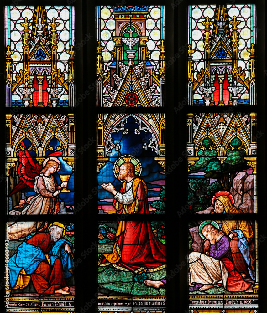 Stained Glass - Jesus in the Garden of Gethsemane