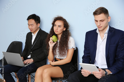 Group of people waiting for...