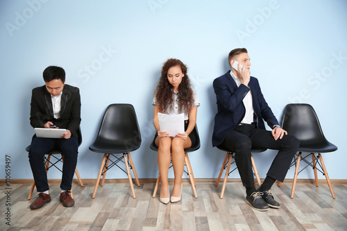 Group of people waiting for...