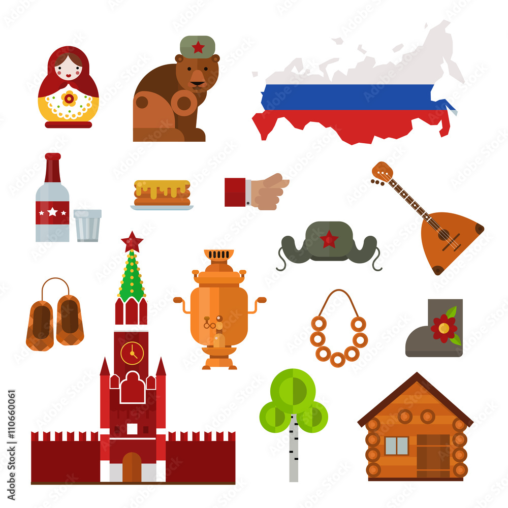 Russia vector set. Stock-Vektorgrafik | Adobe Stock