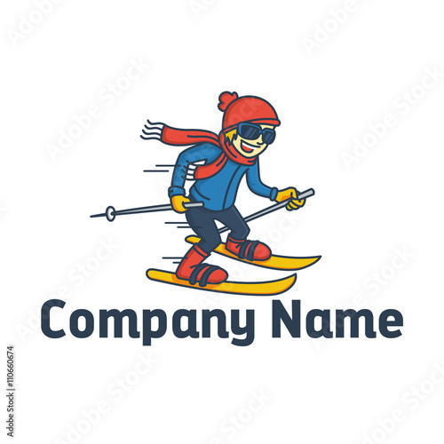 Ski Character Logo