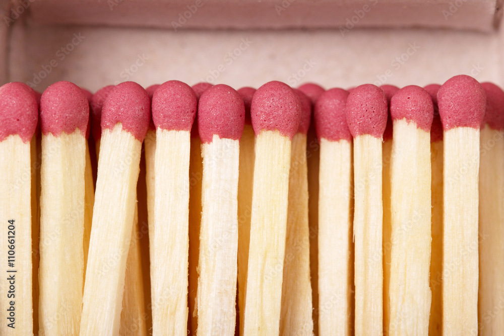 Matches against the backdrop an open box closeup. Matches against the backdrop an open box closeup.