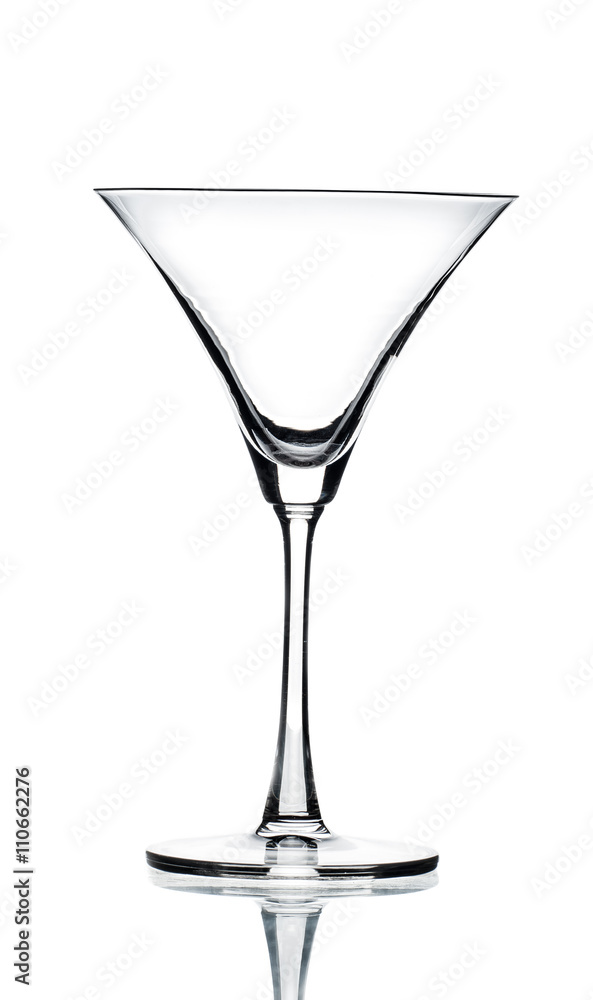 Empty wine glass isolated Empty wine glass isolated