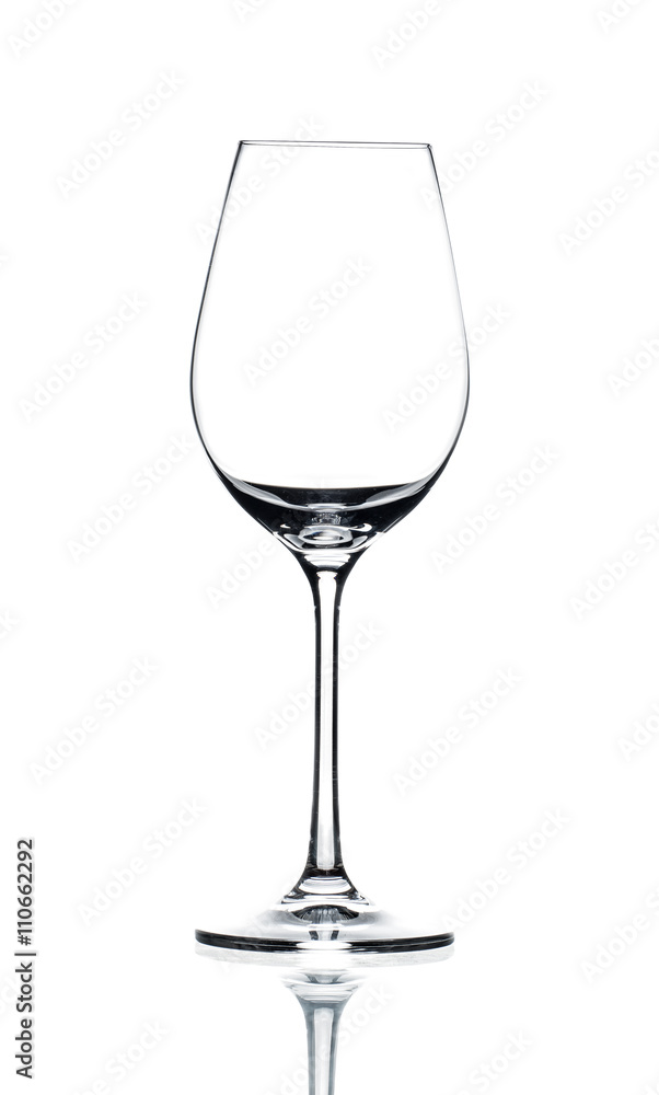 Empty wine glass isolated Empty wine glass isolated