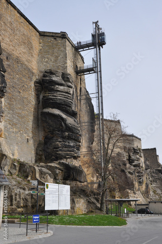 Elevator in the fortress Konigstein, Germany photo