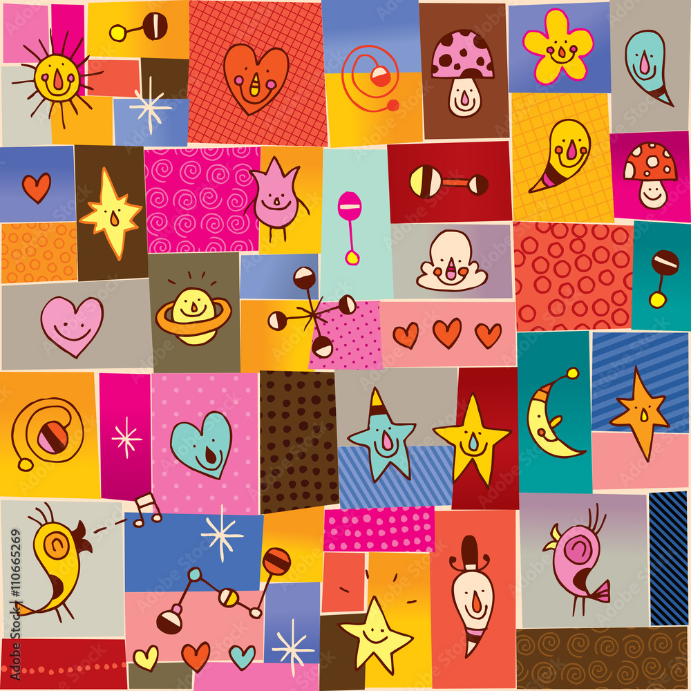 cartoon characters seamless pattern cartoon characters seamless pattern