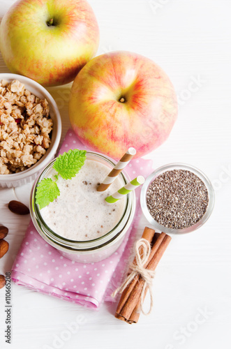 Wallpaper Mural Milkshake in jar and ingredients Torontodigital.ca