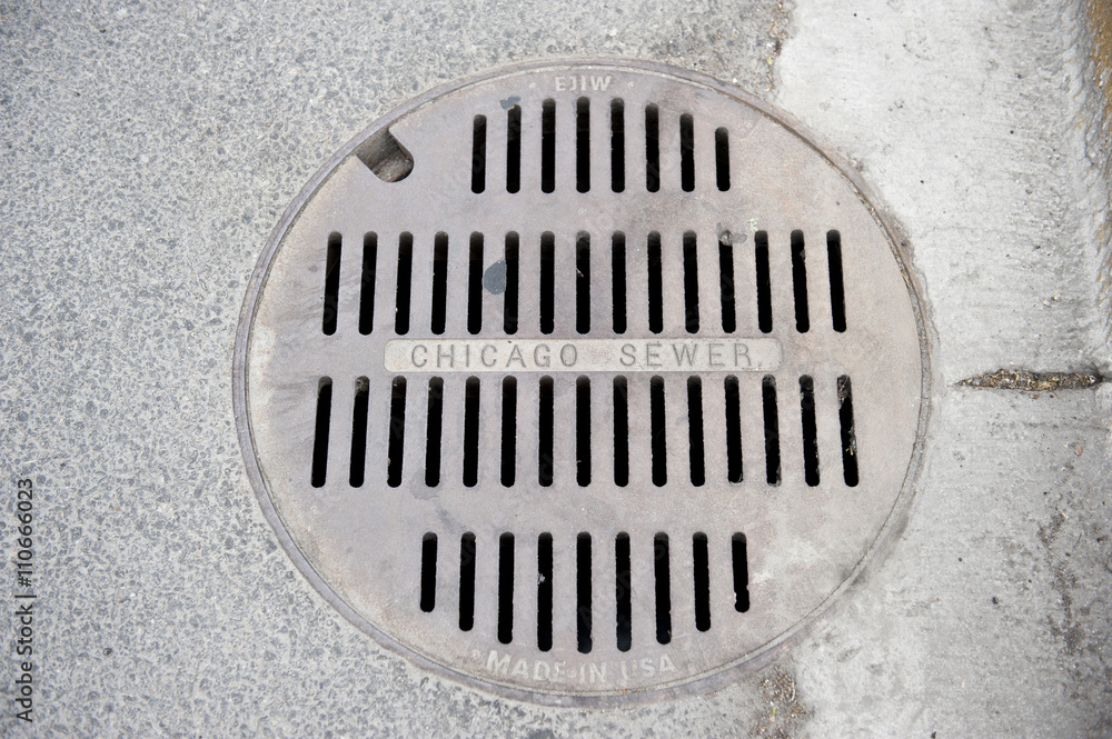 Covered Manhole on Street