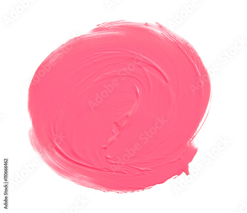Lipstick circle shape isolated on white background